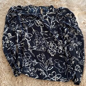 DKNY navy blouse